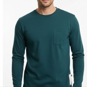 Goodthreads Men's Long Sleeve Tee - Dark Green Size XS‎